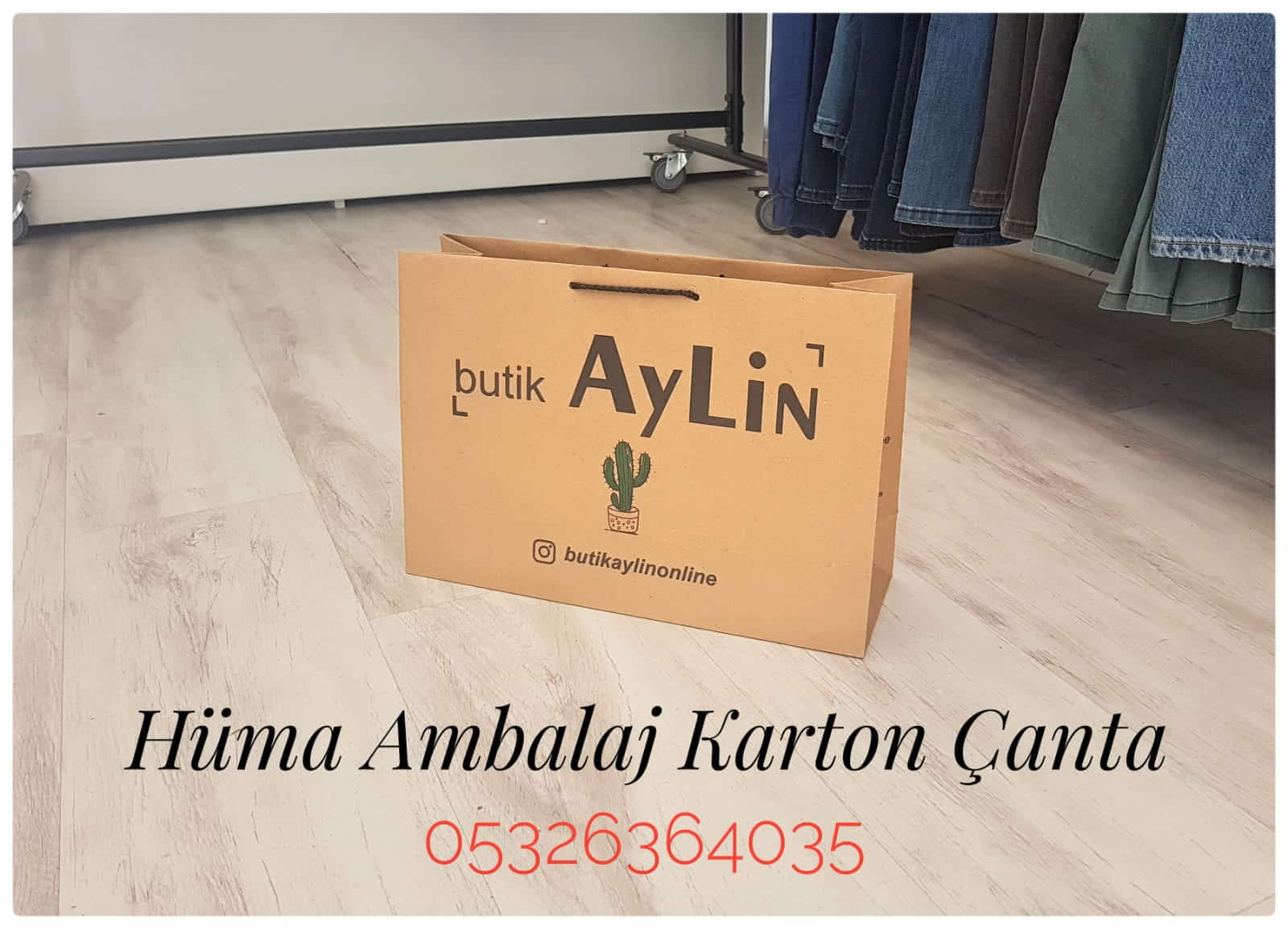 AYLİN BUTİK | DENİZLİ KRAFT KARTON ÇANTA MODELİ