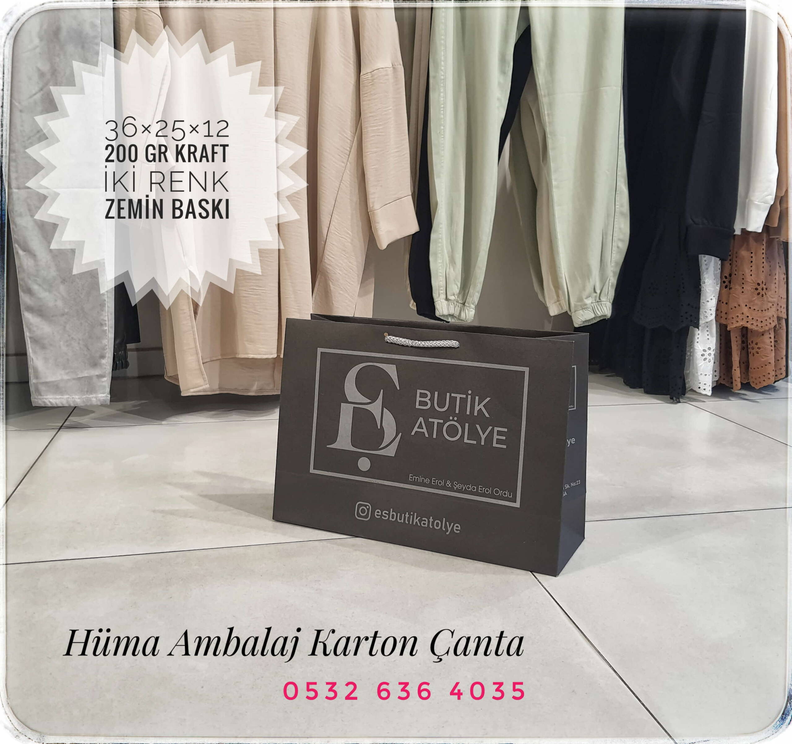 BUTİK ATOLYE | BURSA KRAFT KARTON ÇANTA MODELİ
