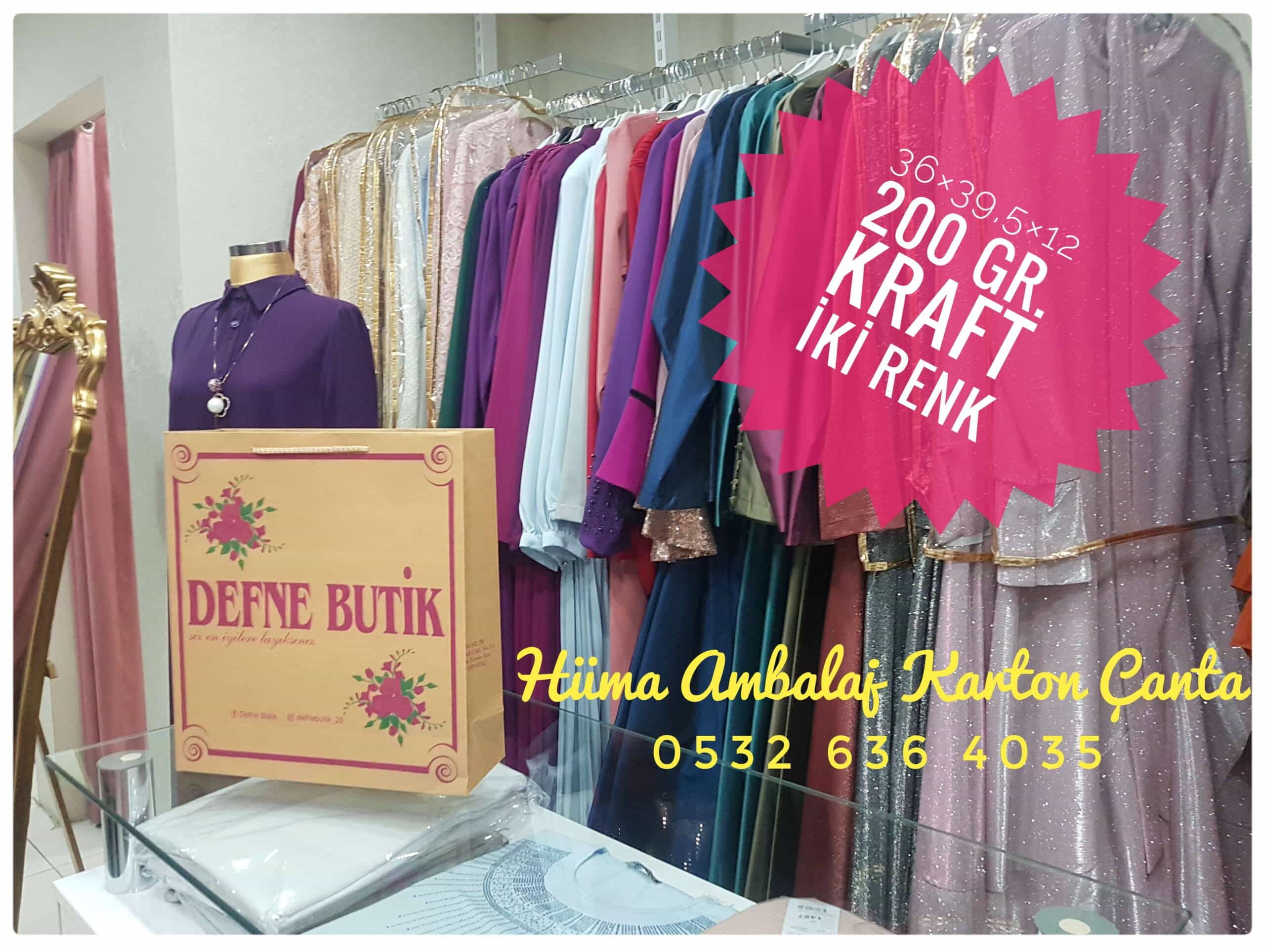 DEFNE BUTİK | DENİZLİ KRAFT KARTON ÇANTA MODELİ