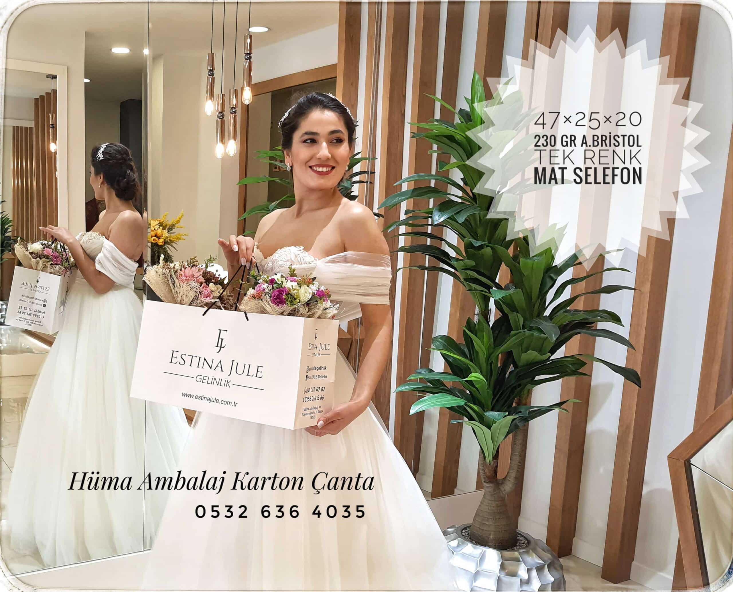 ESTİNA JULE GELİNLİK | DENİZLİ KRAFT KARTON ÇANTA MODELİ