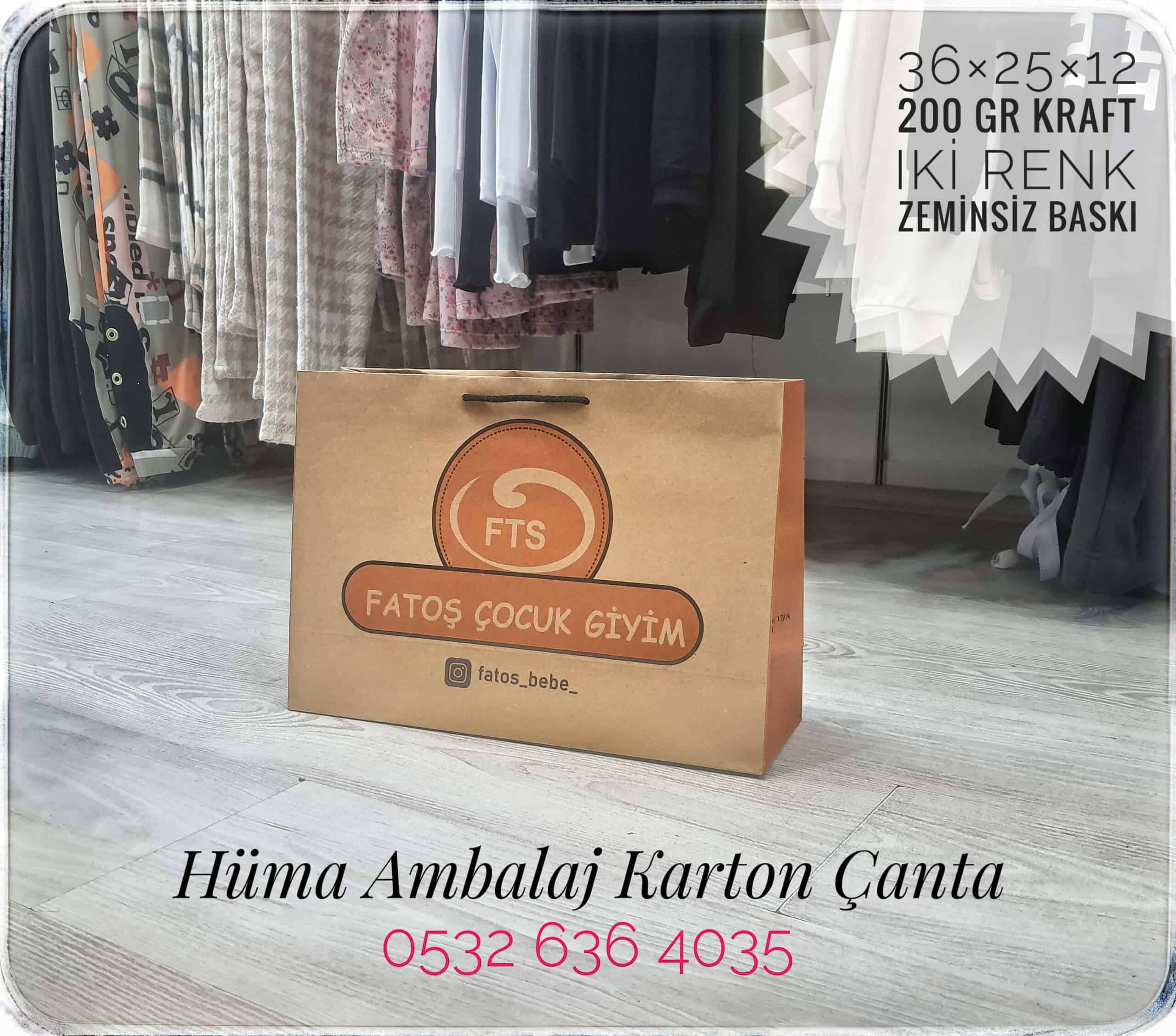 FATOŞ ÇOCUK GİYİM | DENİZLİ KRAFT KARTON ÇANTA MODELİ