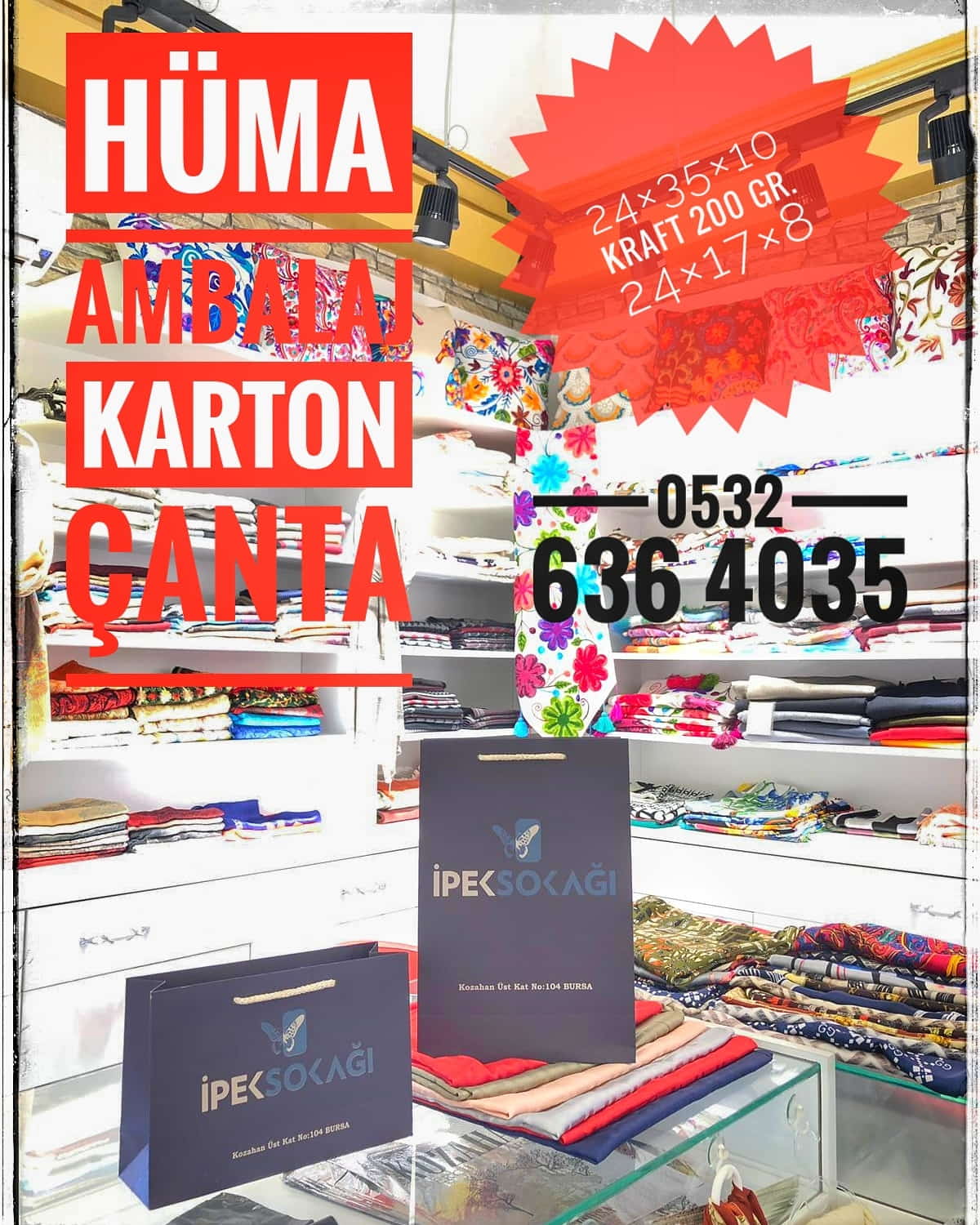 İPEK SOKAĞI | BURSA KRAFT KARTON ÇANTA MODELİ