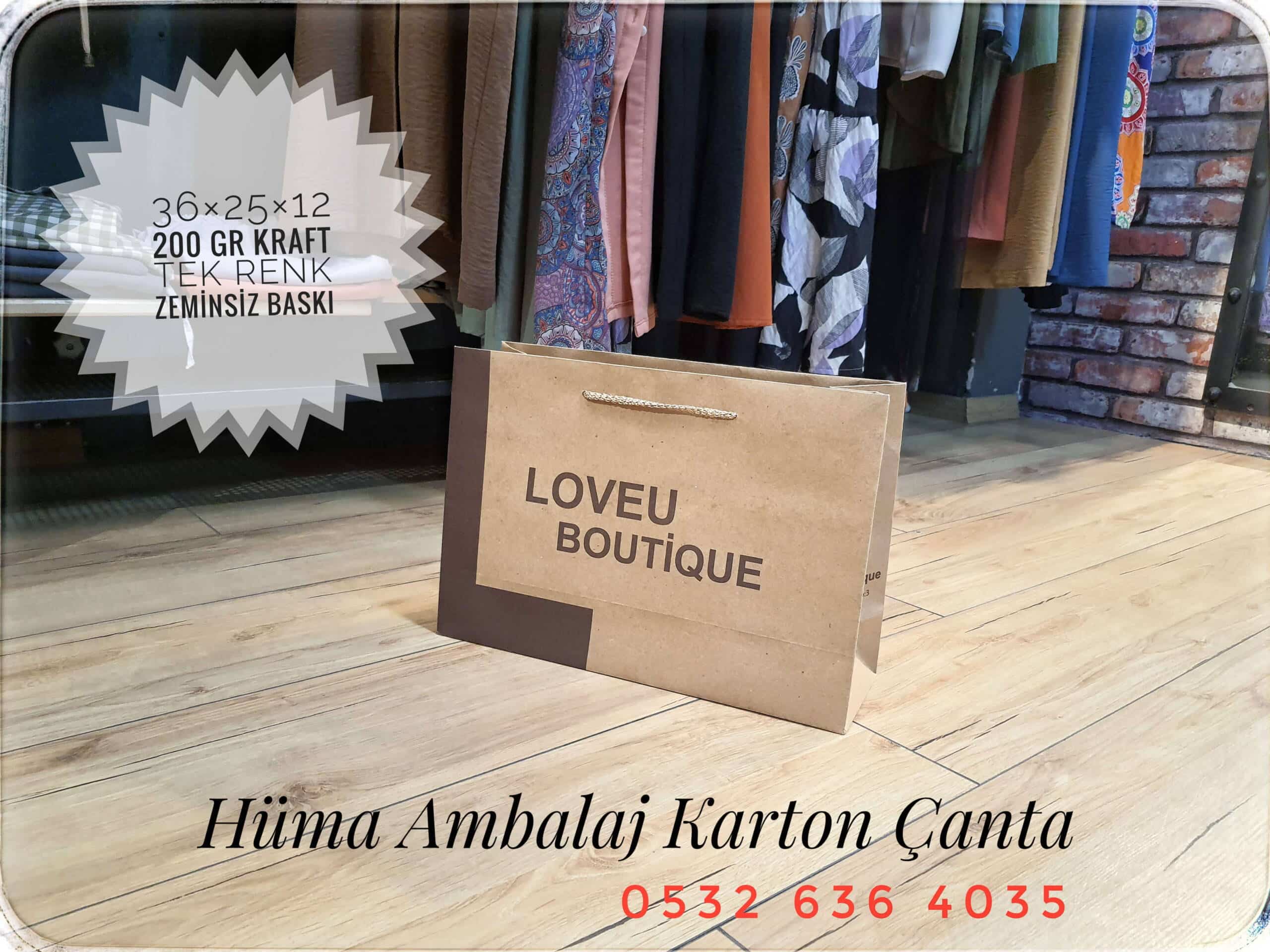LOVEU BOUTIQUE | BURSA KRAFT KARTON ÇANTA MODELİ