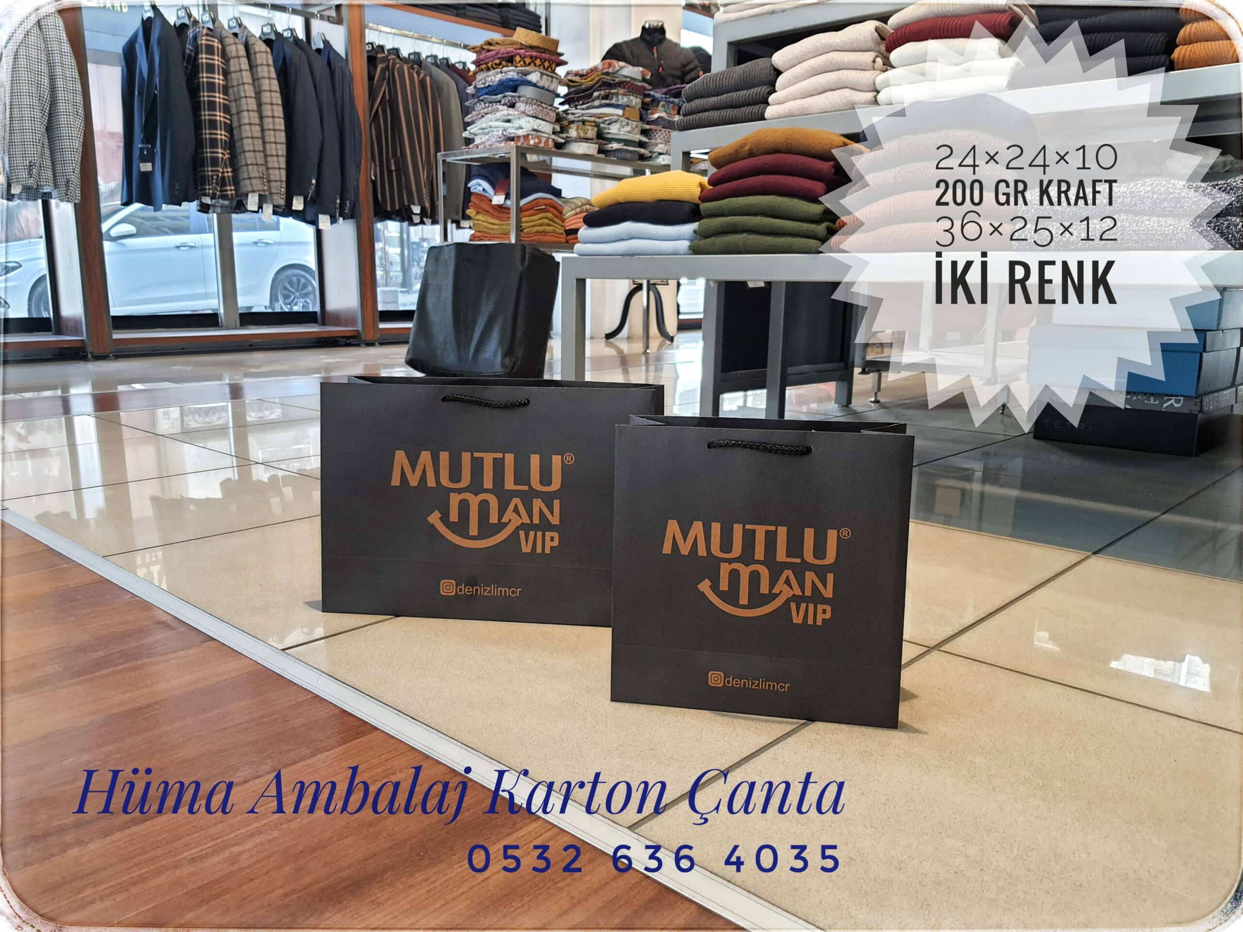 MUTLU MAN VİP | DENİZLİ KRAFT KARTON ÇANTA MODELİ