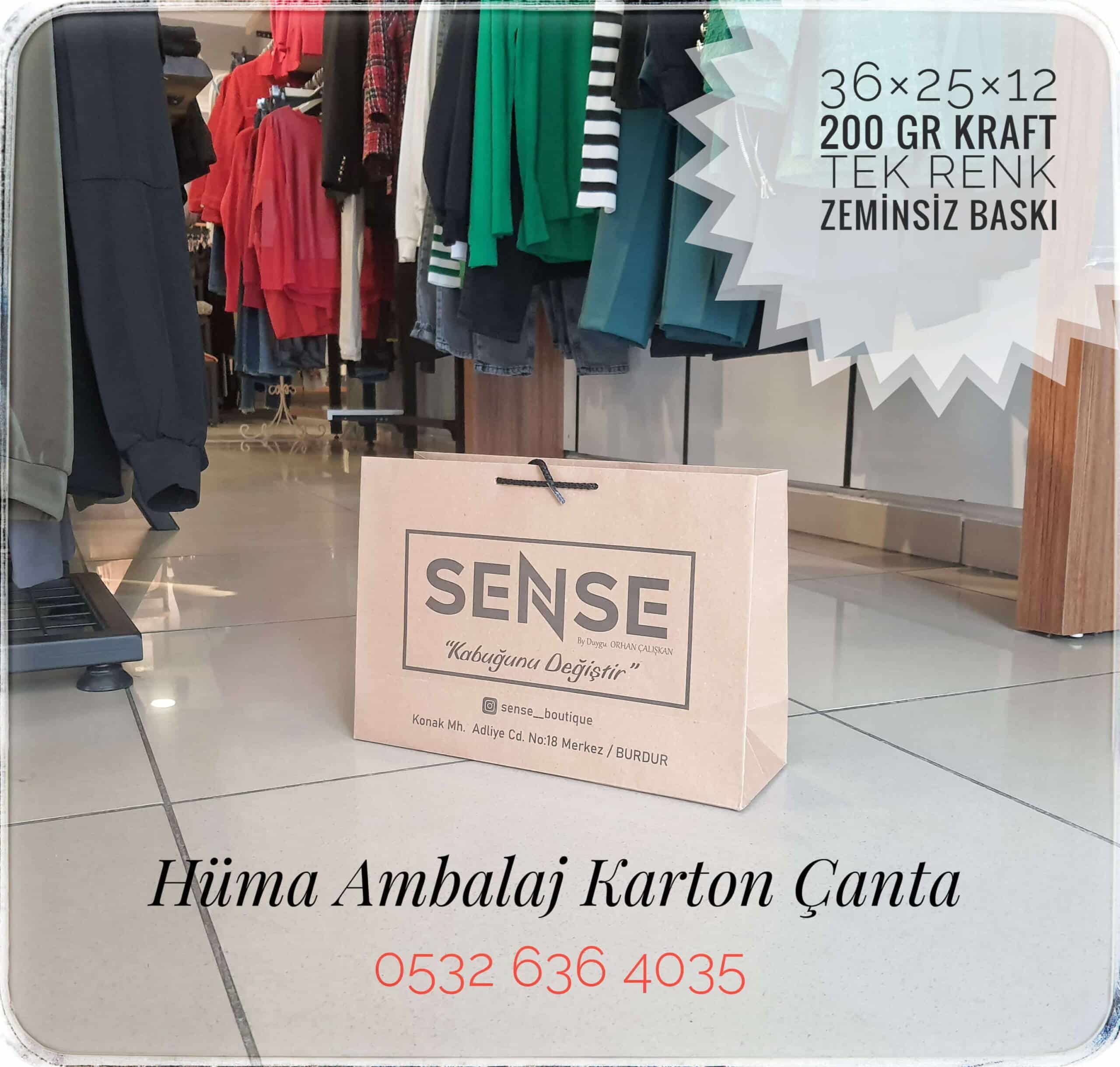 SENSE BOUTIQUE | BURDUR KRAFT KARTON ÇANTA MODELİ