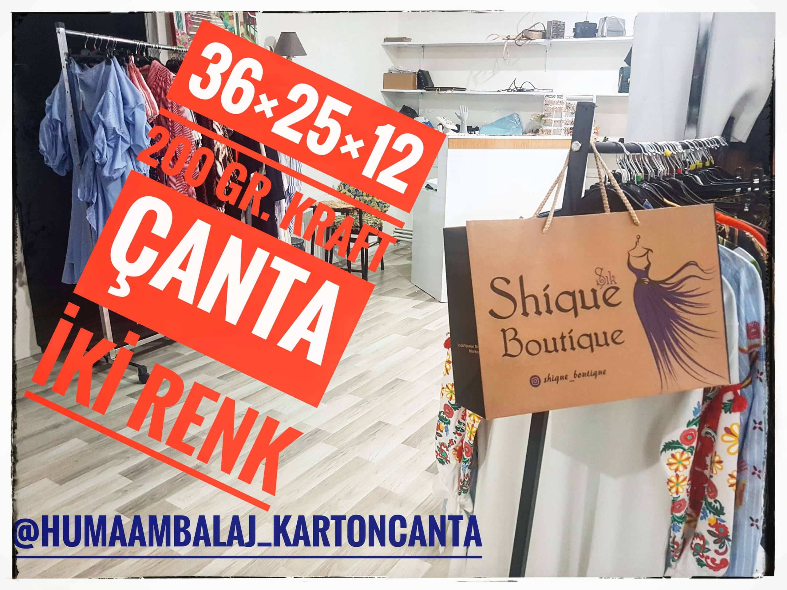 SHİQUE BOUTIQUE | DENİZLİ KRAFT KARTON ÇANTA MODELİ