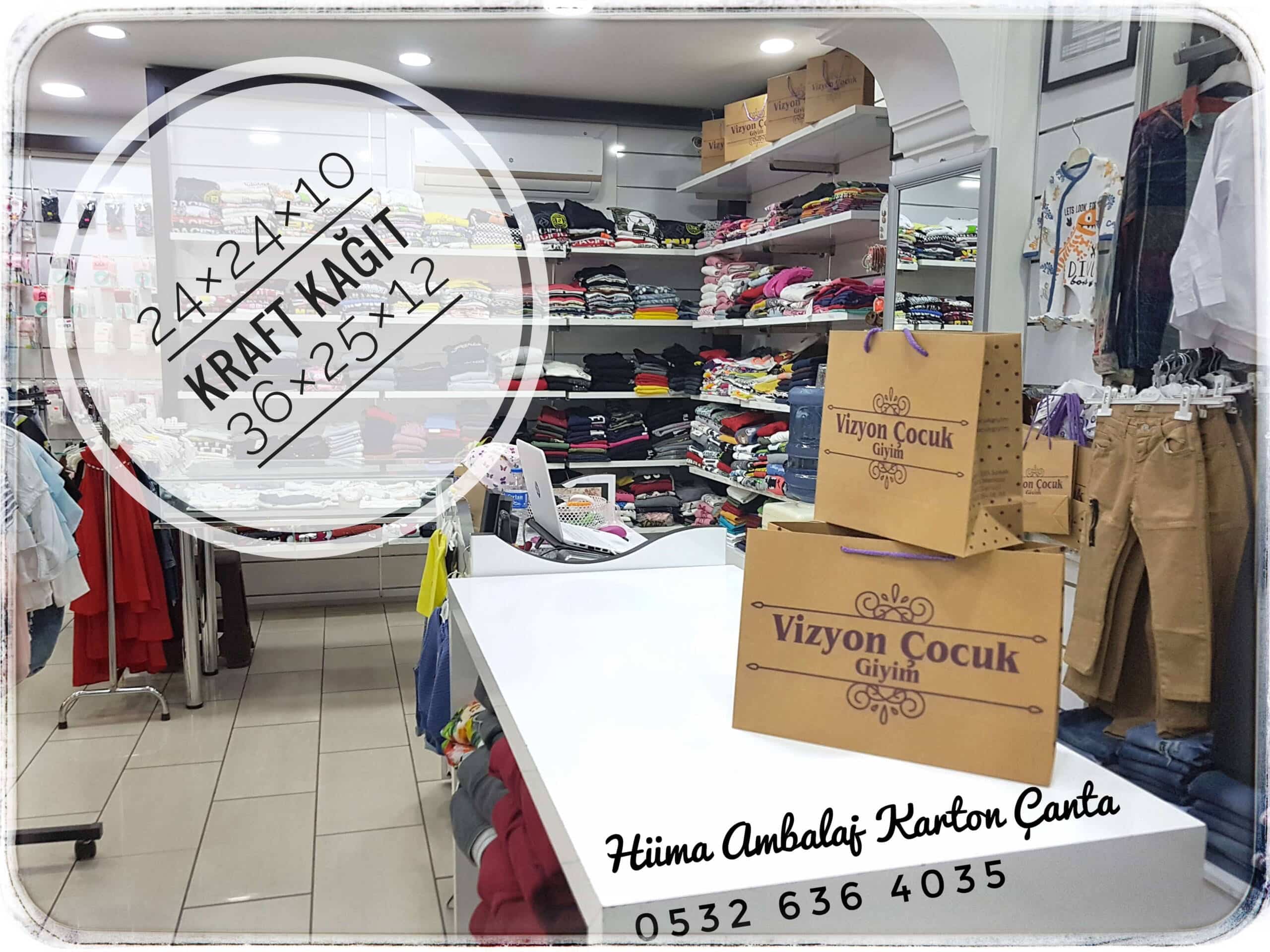 VİZYON ÇOCUK GİYİM | DENİZLİ KRAFT KARTON ÇANTA MODELİ
