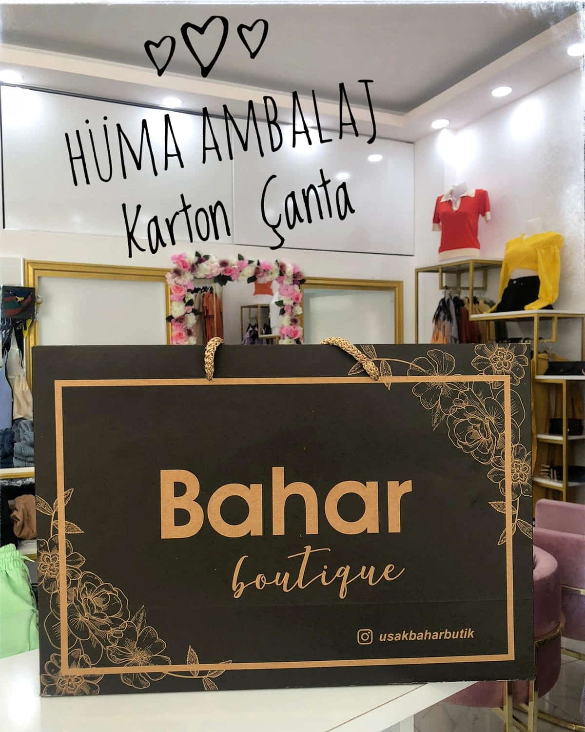 BAHAR BOUTIQUE | UŞAK KRAFT KARTON ÇANTA MODELİ