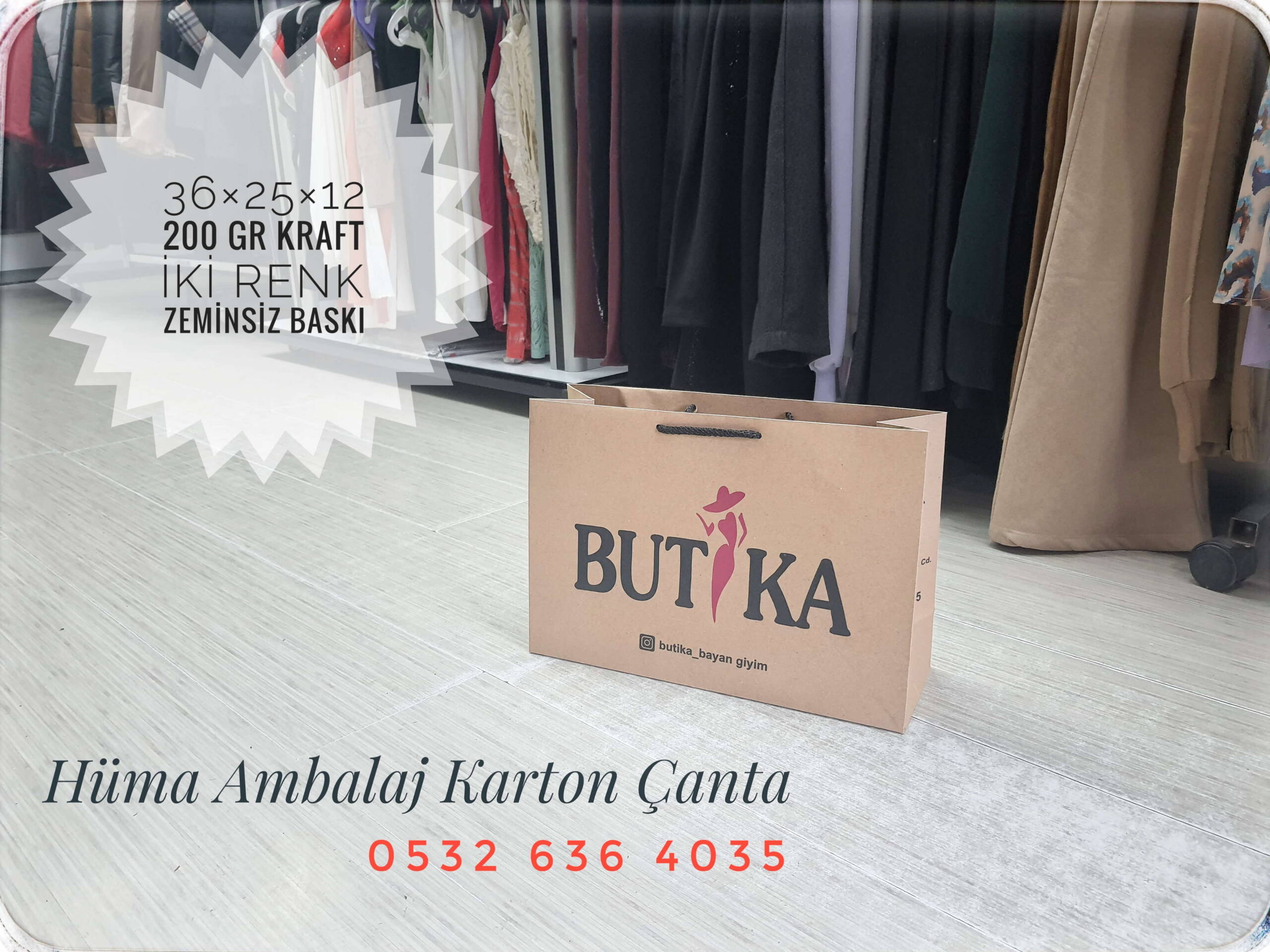 BUTİKA GİYİM | MANİSA KRAFT KARTON ÇANTA MODELİ