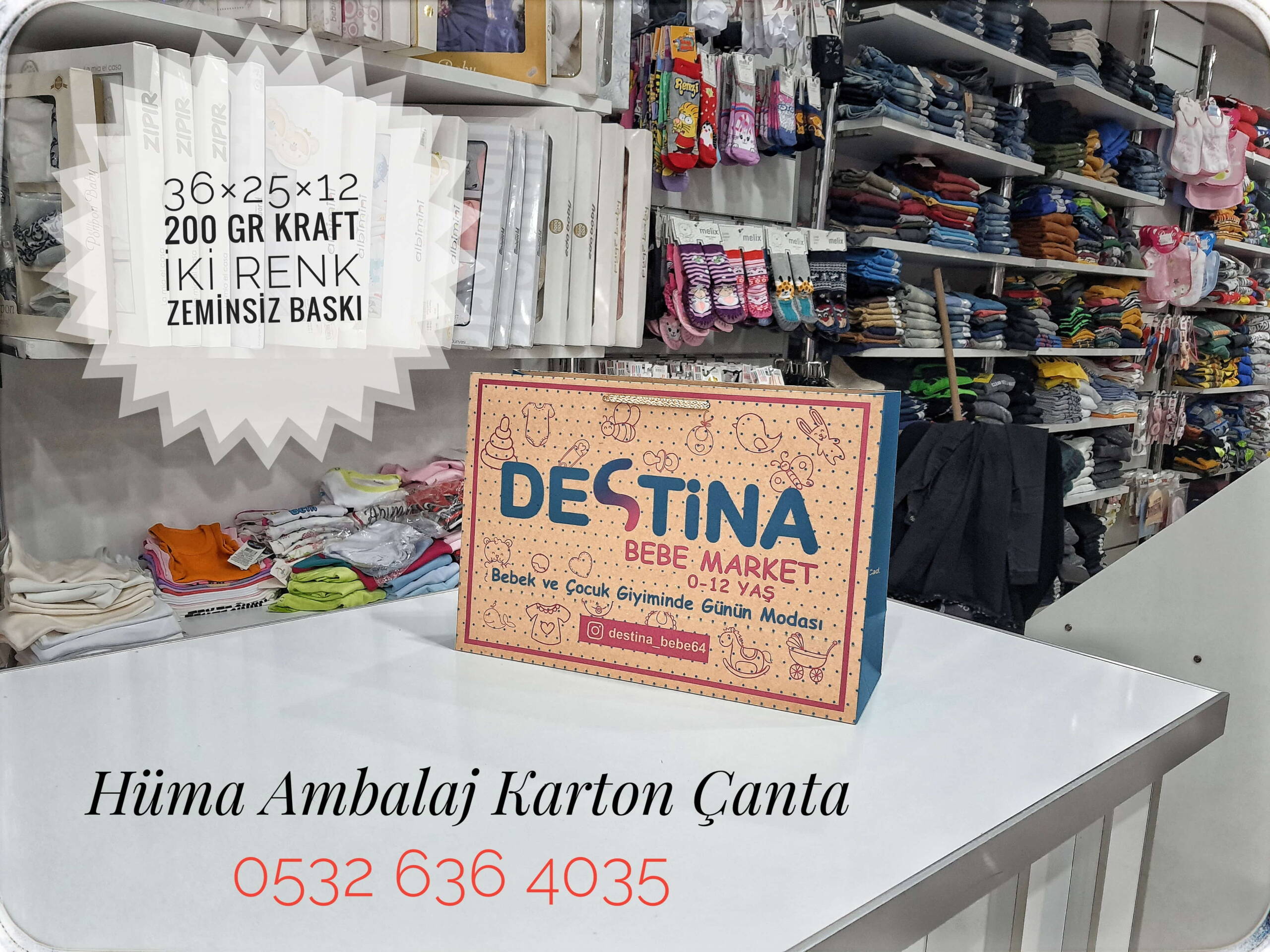 DESTİNA BEBE | UŞAK KRAFT KARTON ÇANTA MODELİ