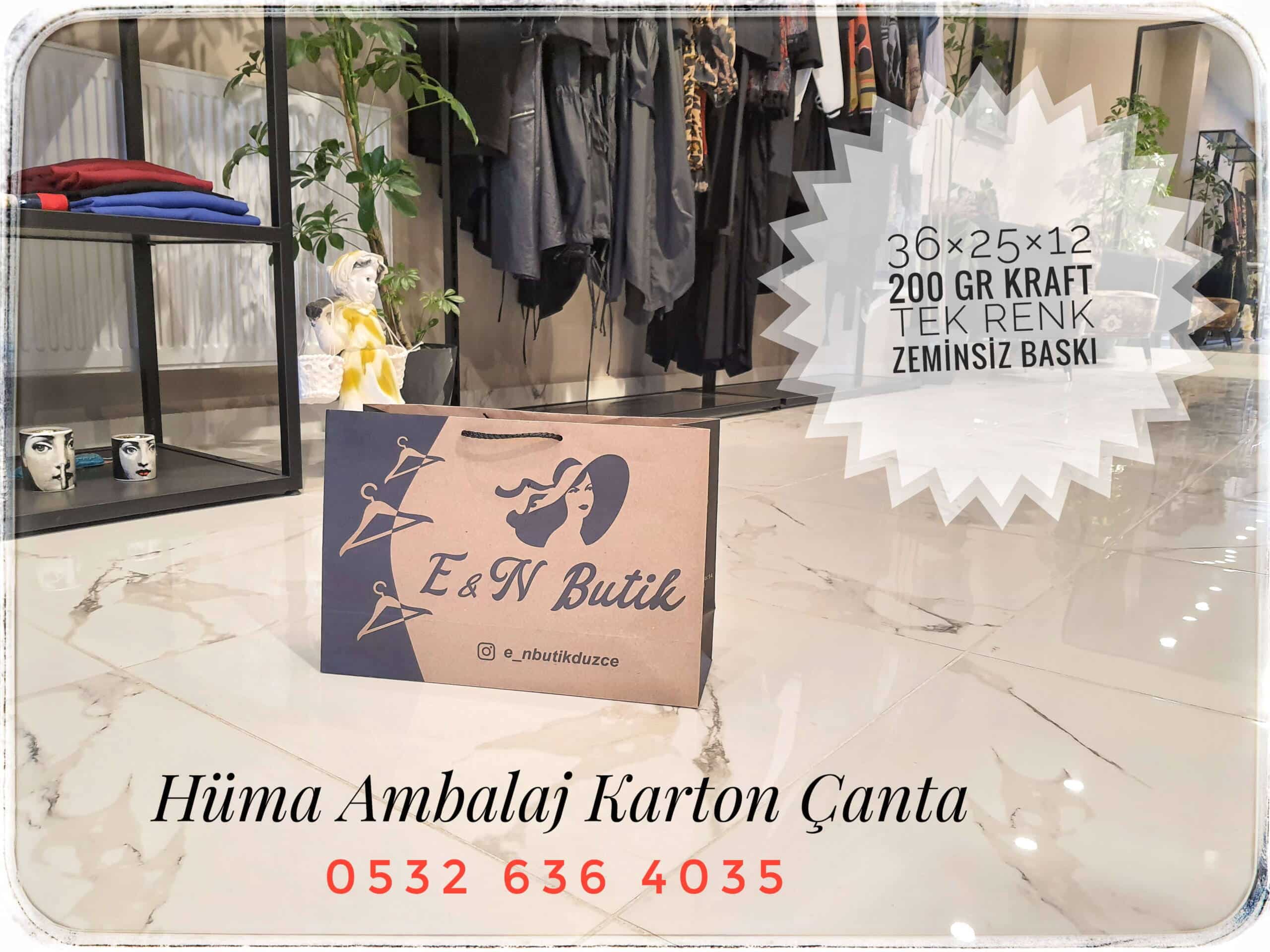 E & N BUTİK | DÜZCE KRAFT KARTON ÇANTA MODELİ