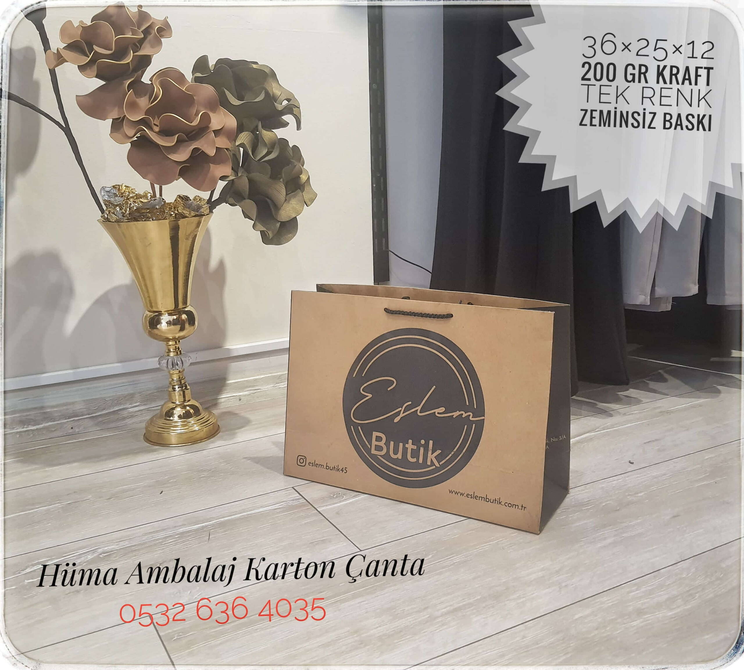 ESLEM BUTİK | MANİSA KRAFT KARTON ÇANTA MODELİ