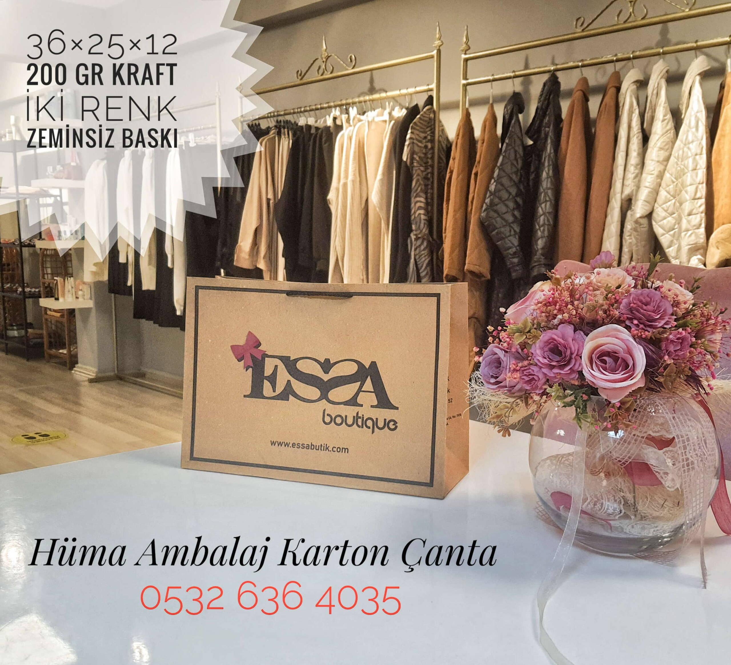 ESSA BOUTIQUE | MANİSA KRAFT KARTON ÇANTA MODELİ