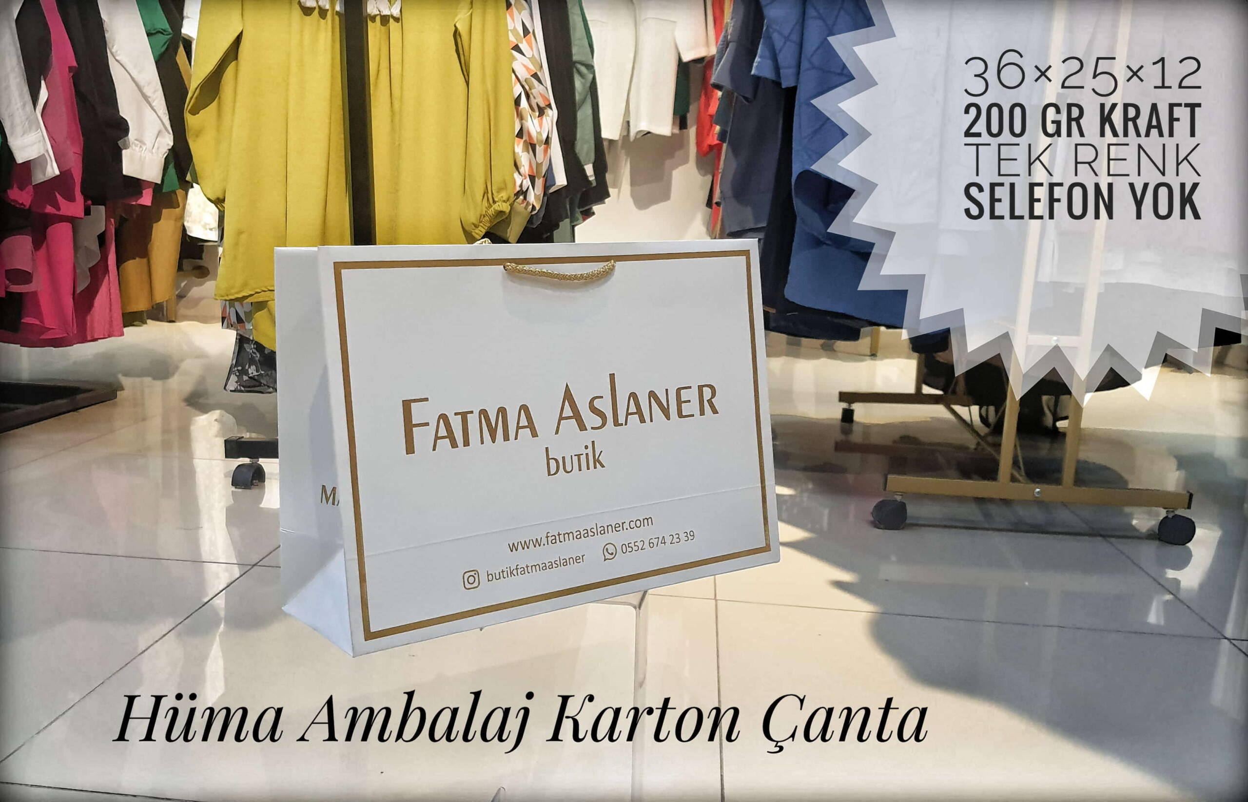 FATMA ASLANER BUTİK | MANİSA KRAFT KARTON ÇANTA MODELİ