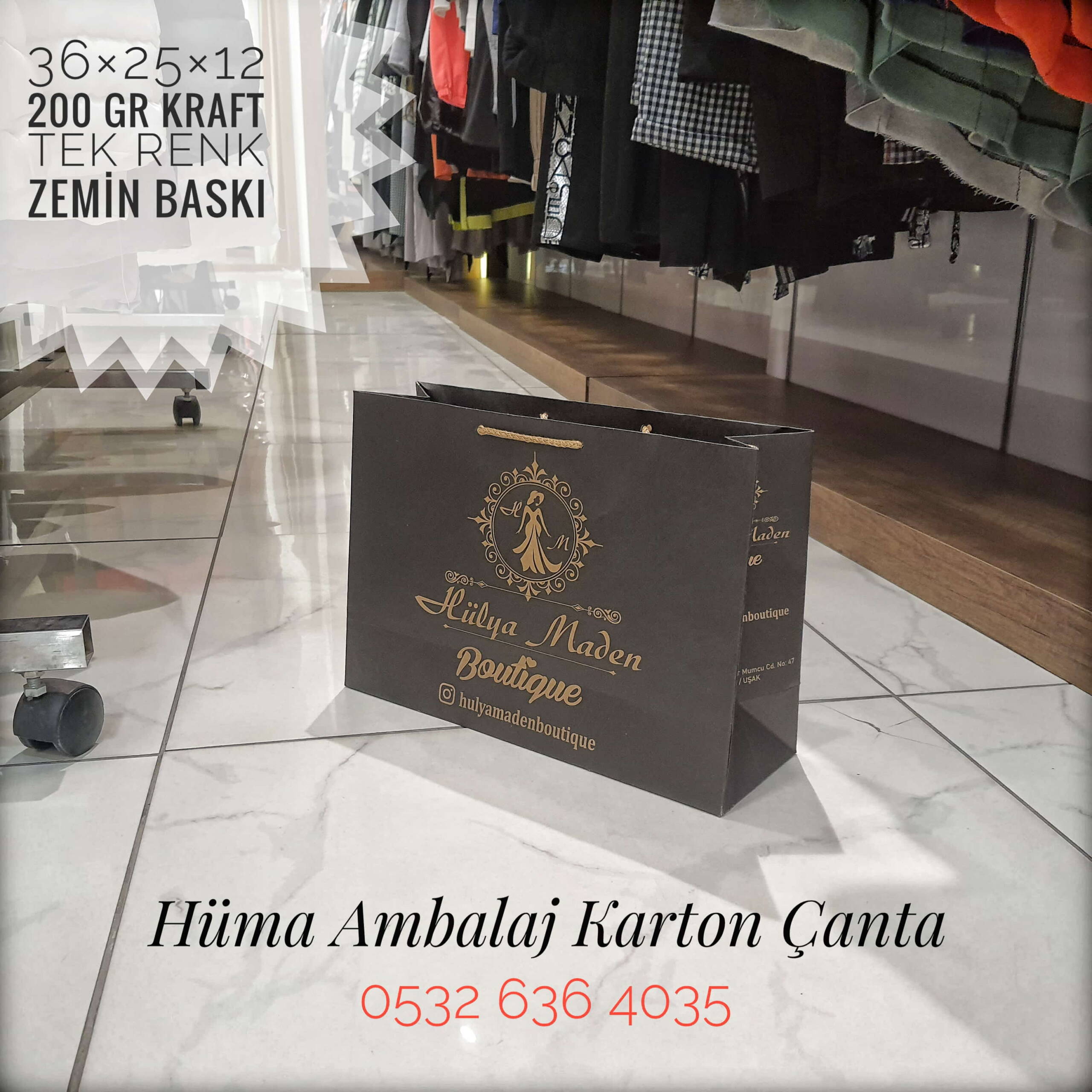HÜLYA MADEN BOUTIQUE | UŞAK KRAFT KARTON ÇANTA MODELİ