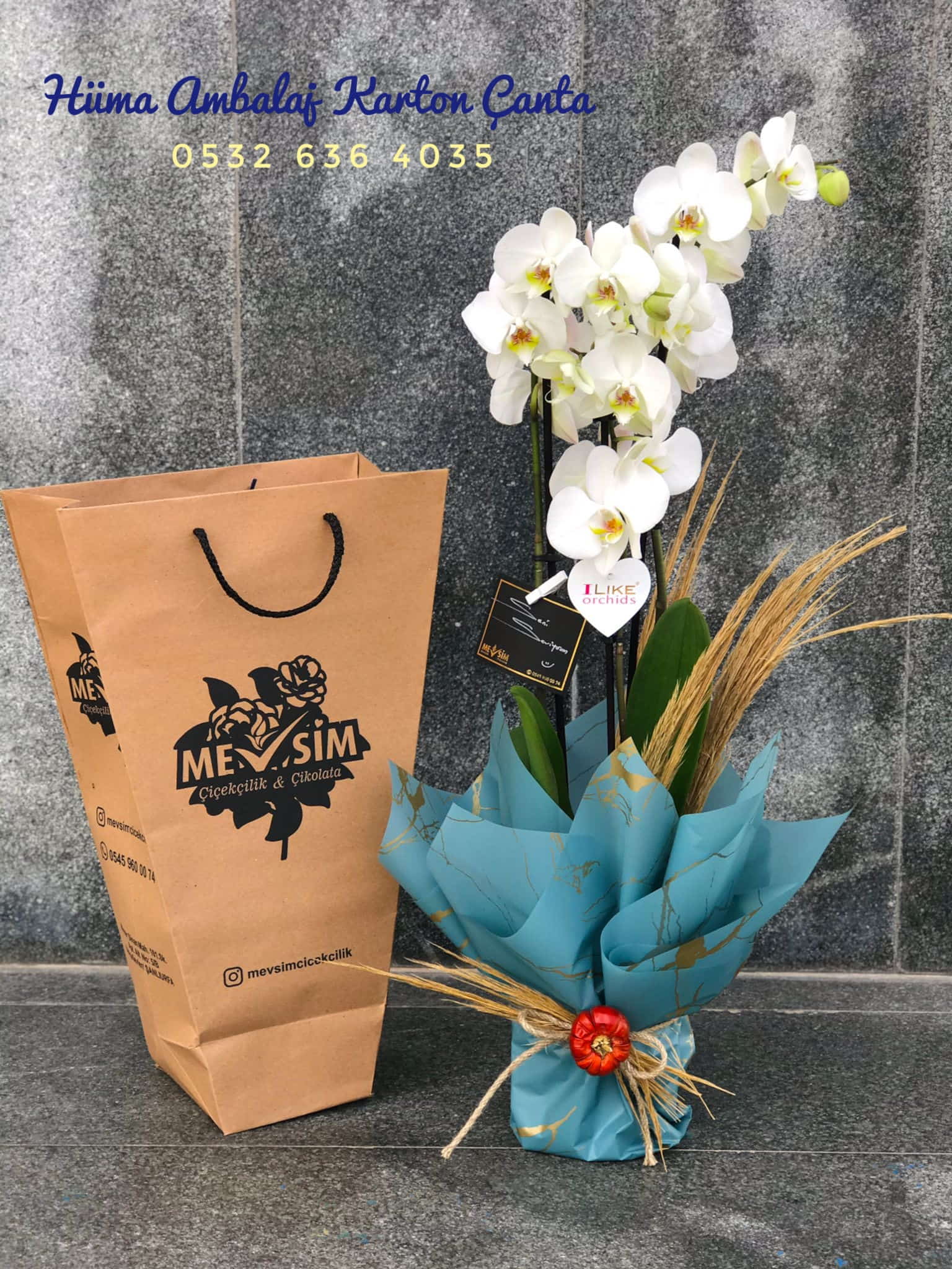 MEVSİM ÇİÇEKCİLİK | URFA KRAFT KARTON ÇANTA MODELİ