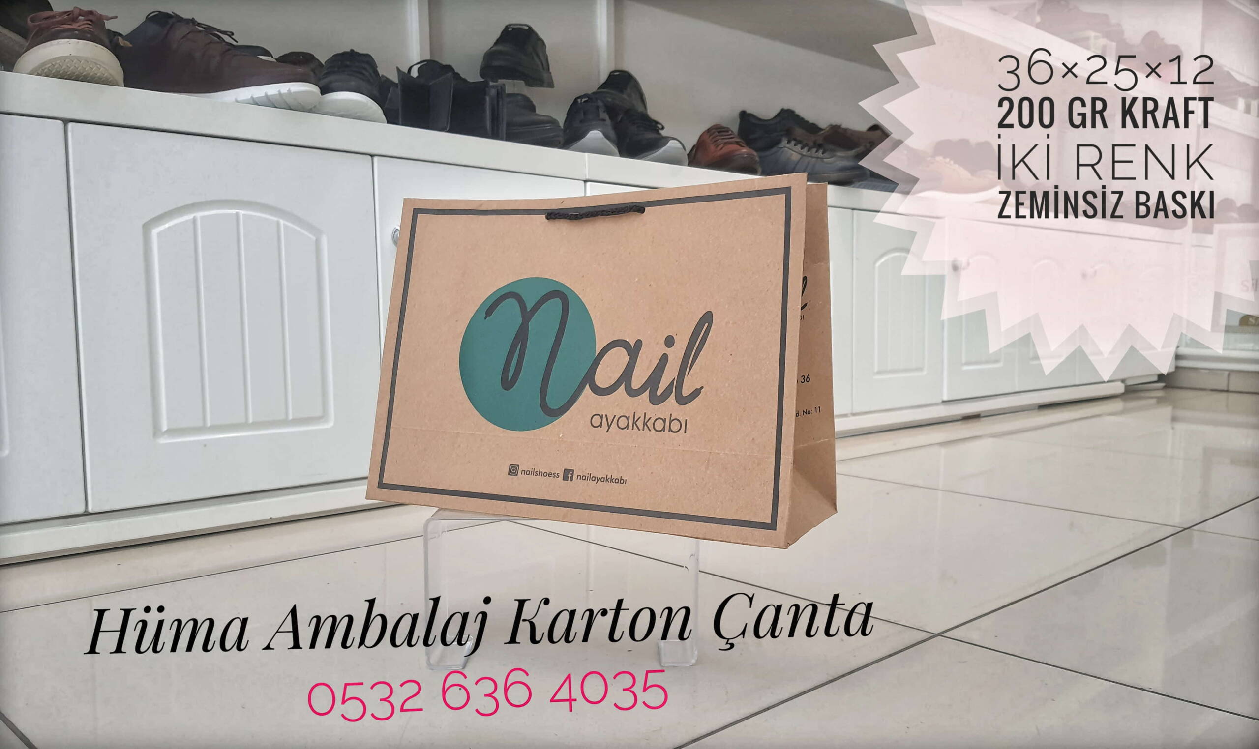 NAİL AYAKKABI | KÜTAHYA KRAFT KARTON ÇANTA MODELİ