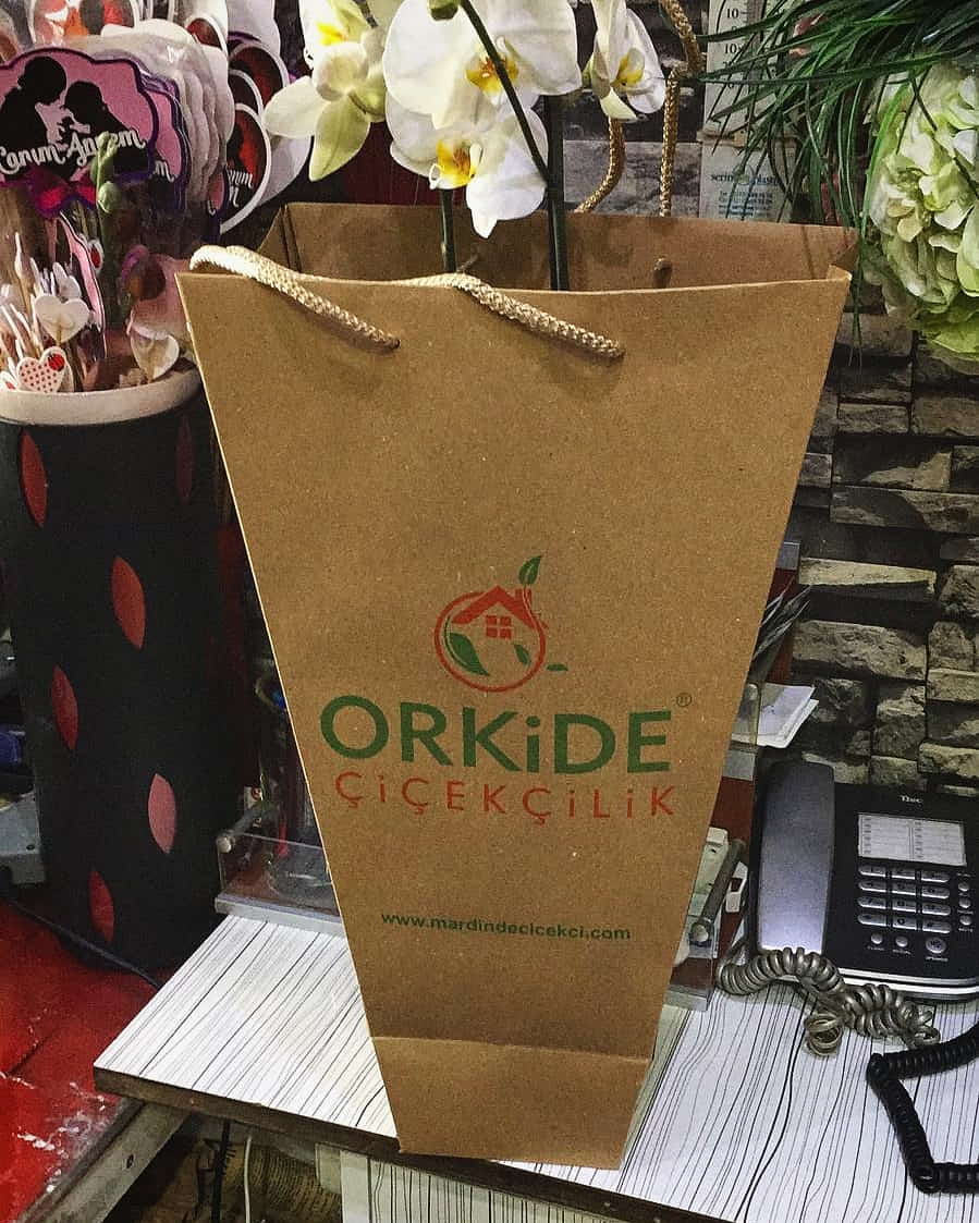ORKİDE ÇİCEKCİLİK | MARDİN KRAFT KARTON ÇANTA MODELİ