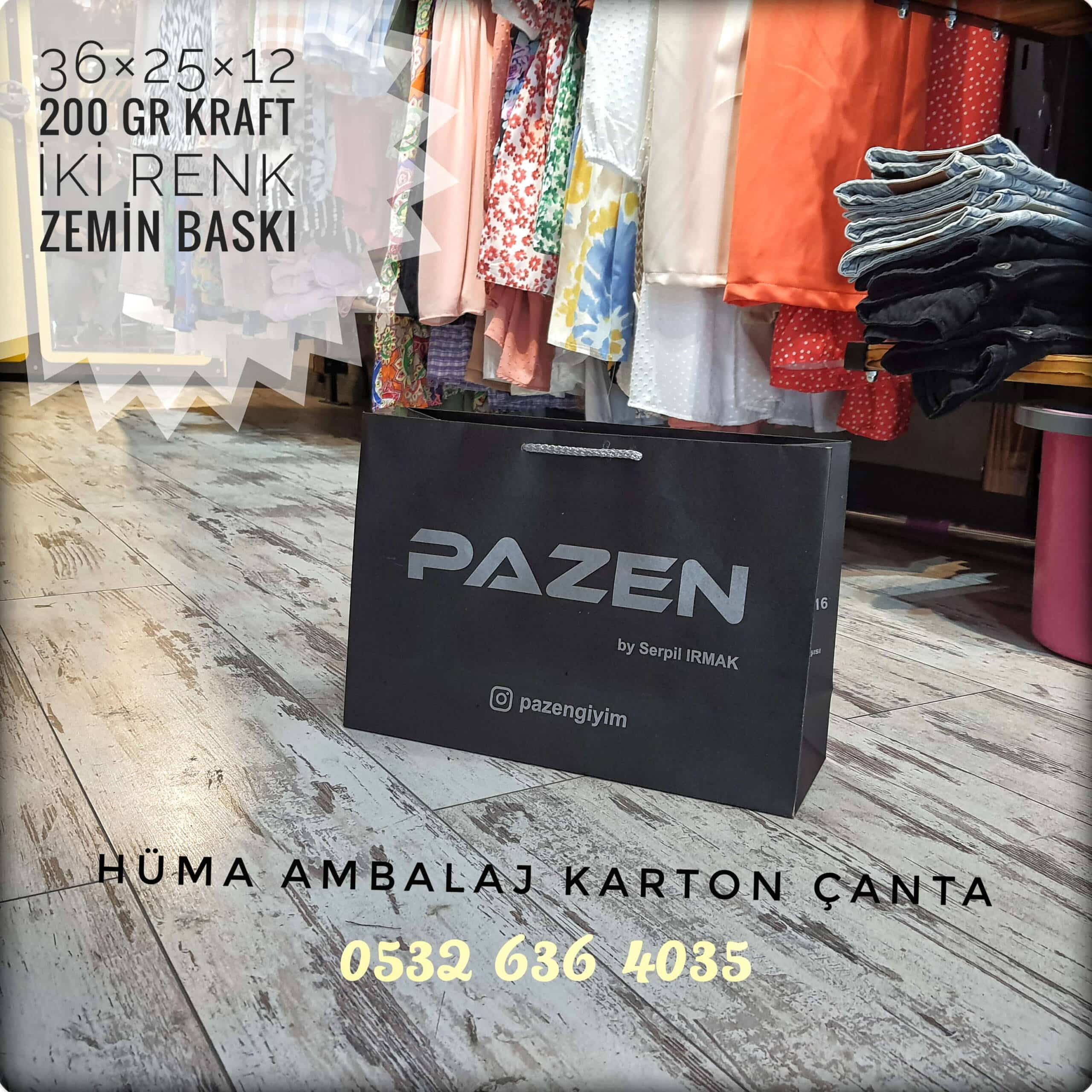 PAZEN GİYİM | DÜZCE KRAFT KARTON ÇANTA MODELİ