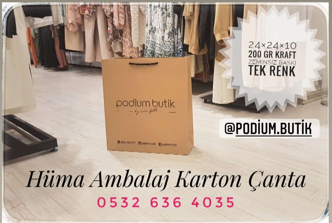 PODİUM BUTİK | MANİSA KRAFT KARTON ÇANTA MODELİ