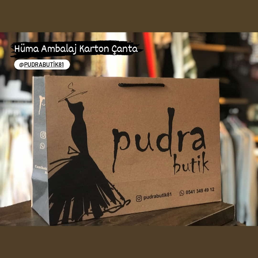 PUDRA BUTİK | DÜZCE KRAFT KARTON ÇANTA MODELİ