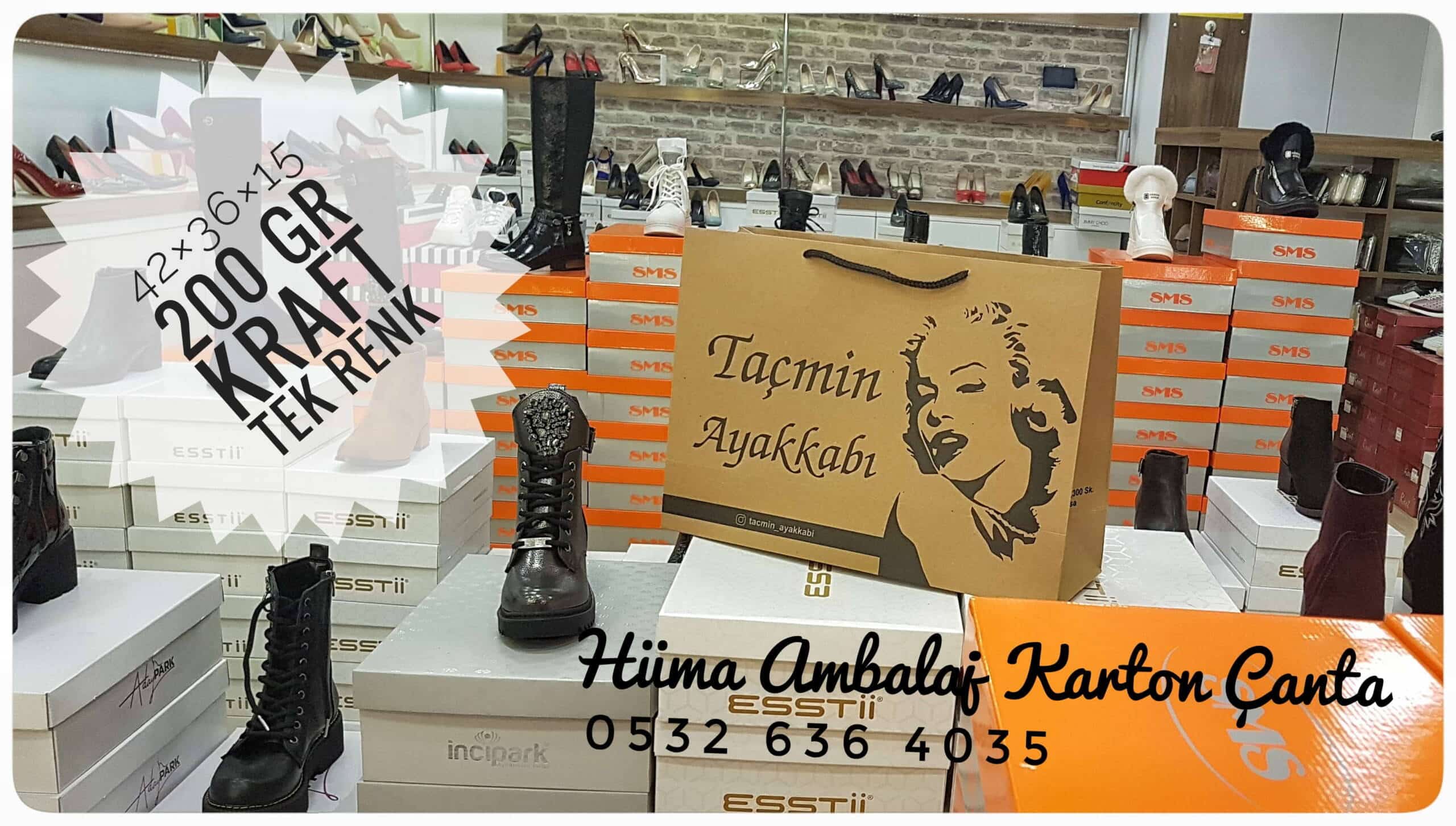 TAÇMİN AYAKKABI | MANİSA KRAFT KARTON ÇANTA MODELİ