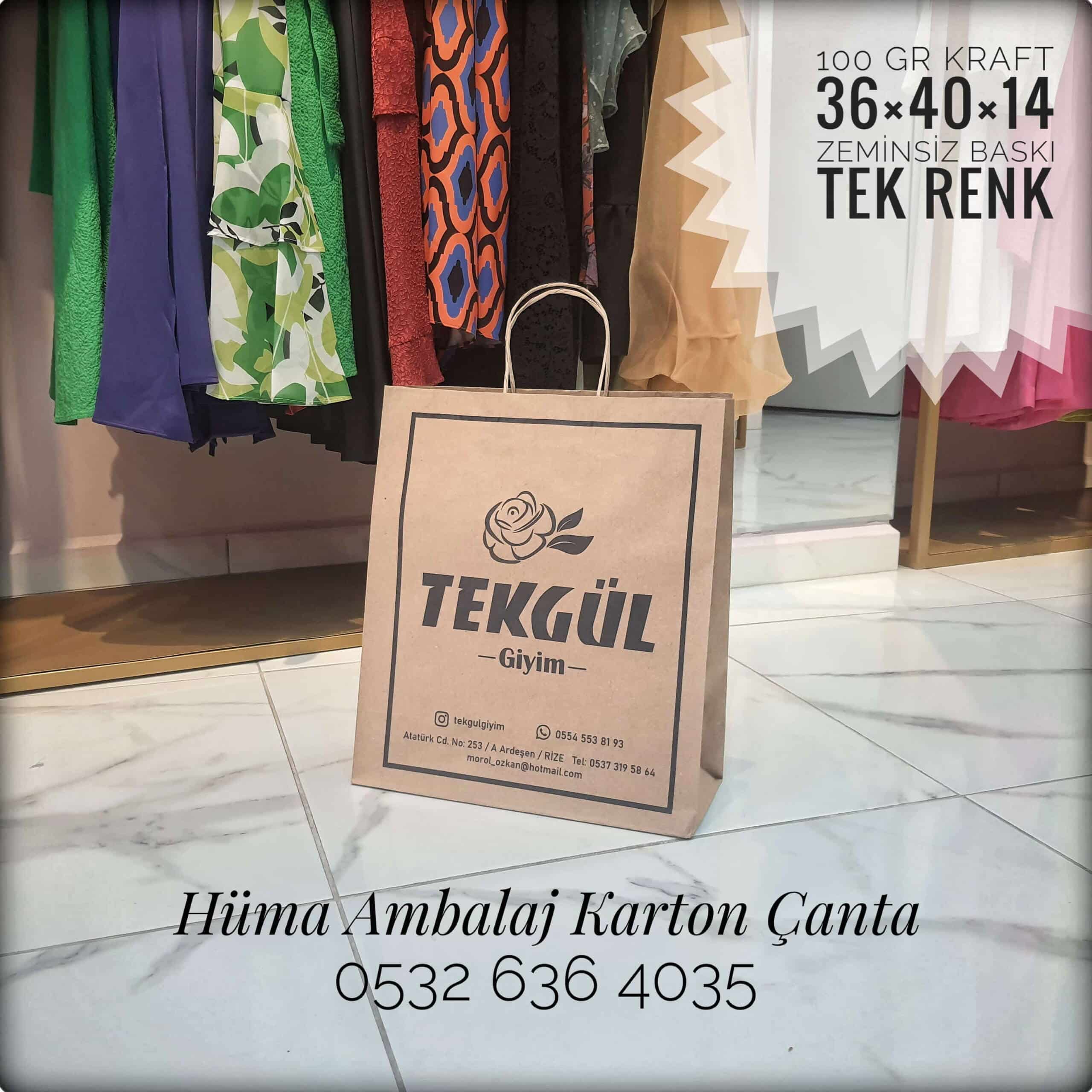 TEKGÜL GİYİM | RİZE KRAFT KARTON ÇANTA MODELİ