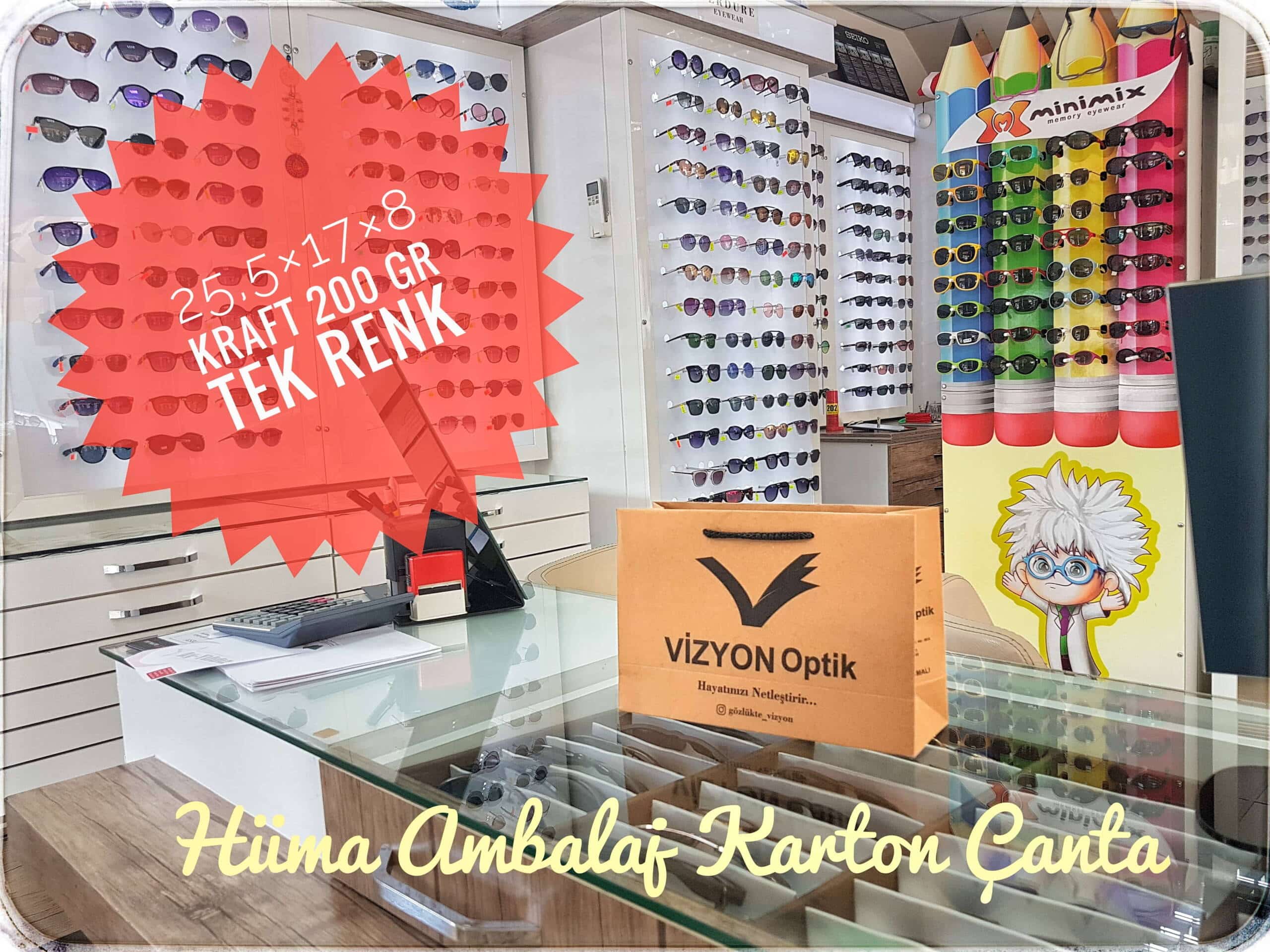 VİZYON OPTİK | UŞAK KRAFT KARTON ÇANTA MODELİ
