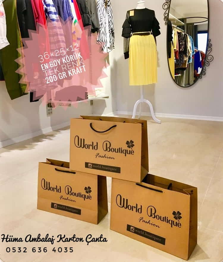 WORLD BOUTIQUE | UŞAK KRAFT KARTON ÇANTA MODELİ