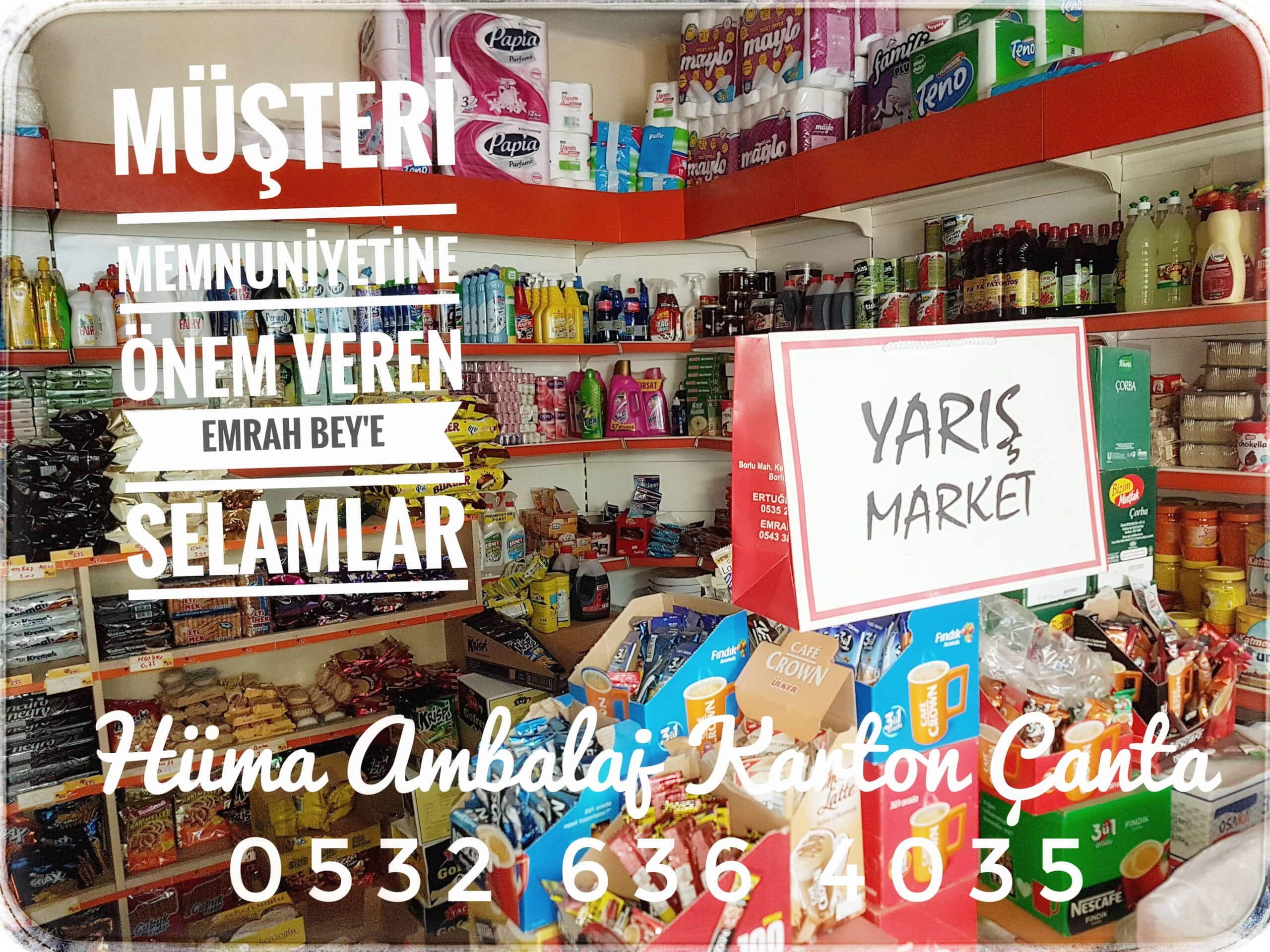 YARIŞ MARKET | MANİSA KRAFT KARTON ÇANTA MODELİ